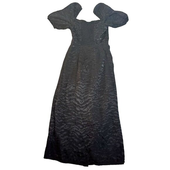 Good American Leopard Print Dress Button Front Puff Sleeve - Picture 2 of 16